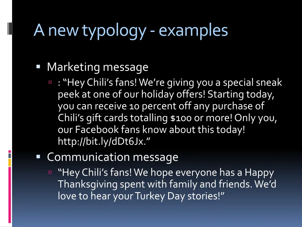 a new typology examples