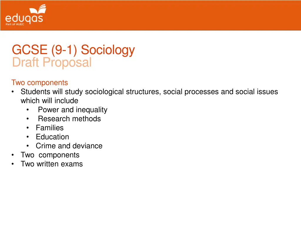 gcse 9 1 sociology draft proposal