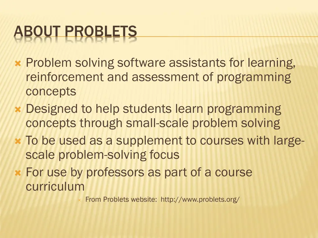 about problets