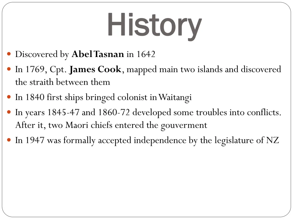 h history istory