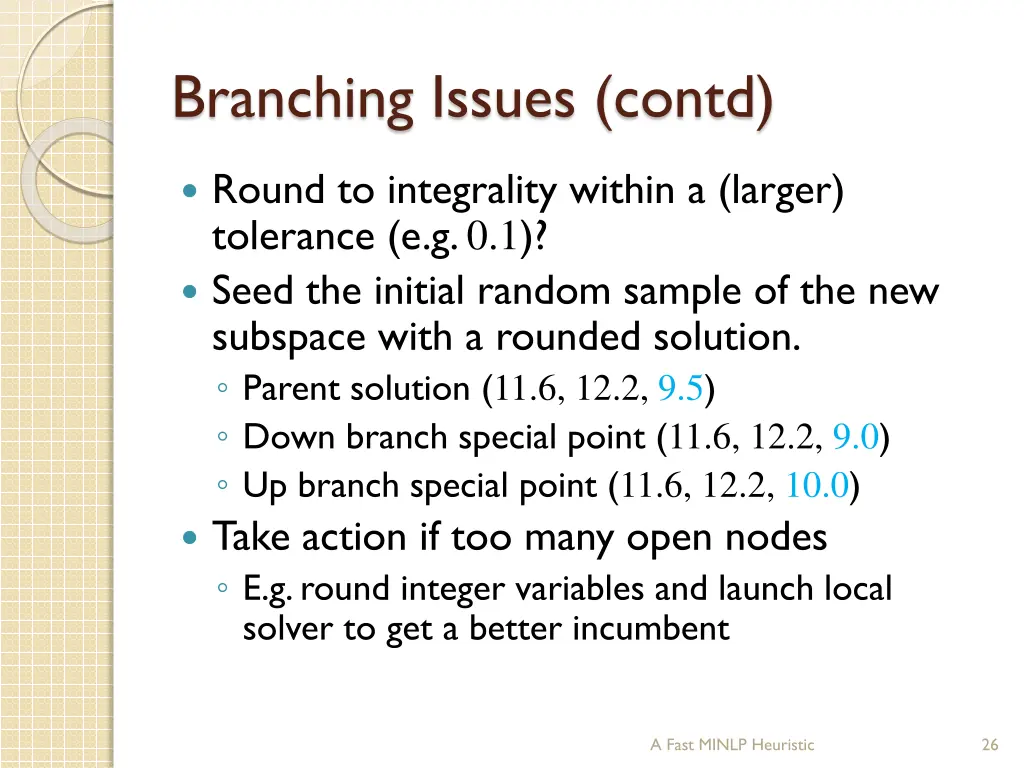 branching issues contd