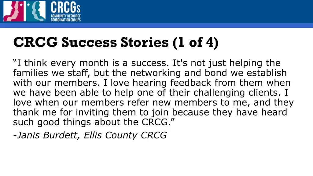 crcg success stories 1 of 4