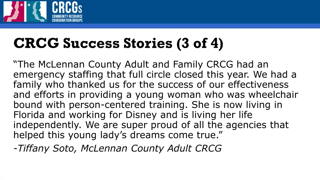 crcg success stories 3 of 4