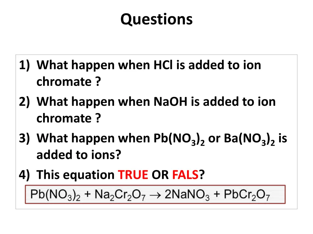 questions