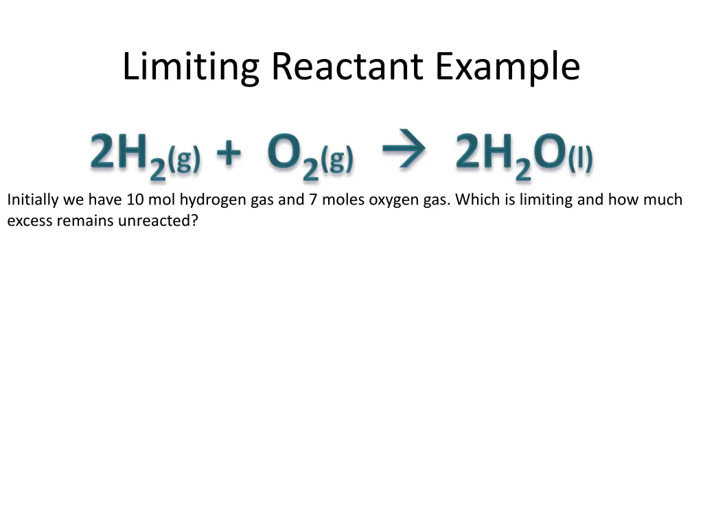 limiting reactant example