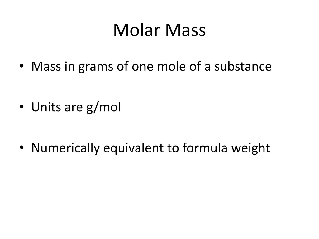 molar mass