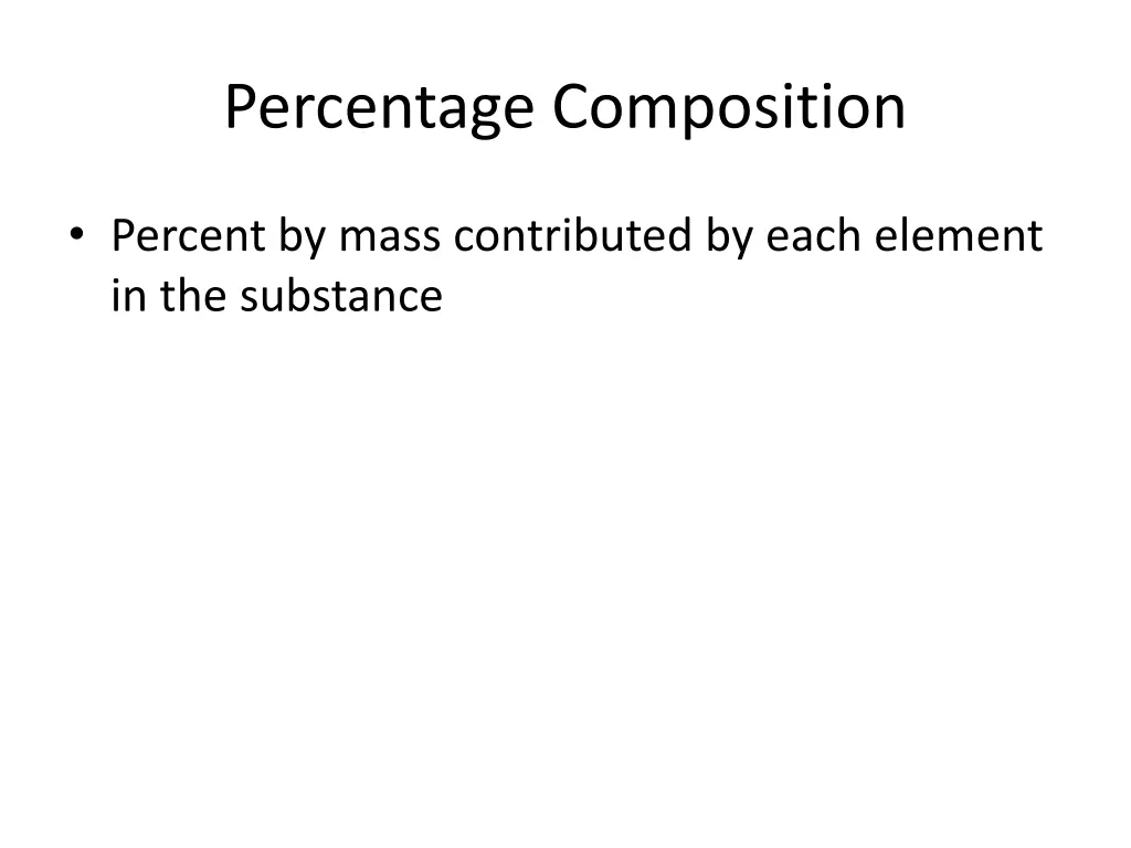 percentage composition