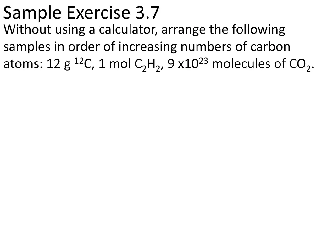 sample exercise 3 7 without using a calculator
