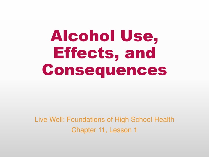 alcohol use effects and consequences