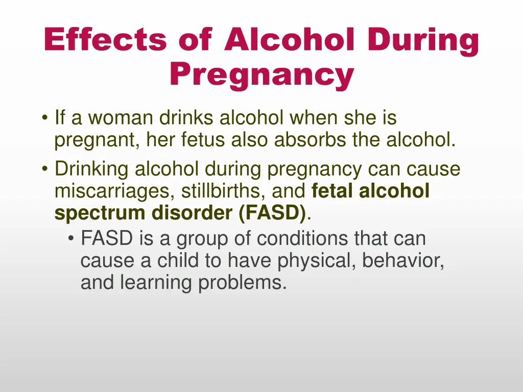 effects of alcohol during pregnancy