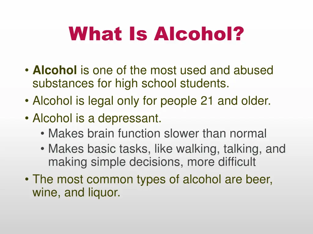 what is alcohol