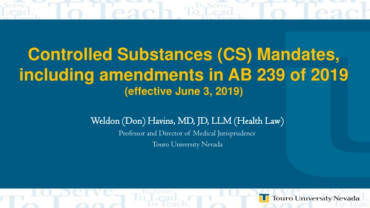 controlled substances cs mandates including