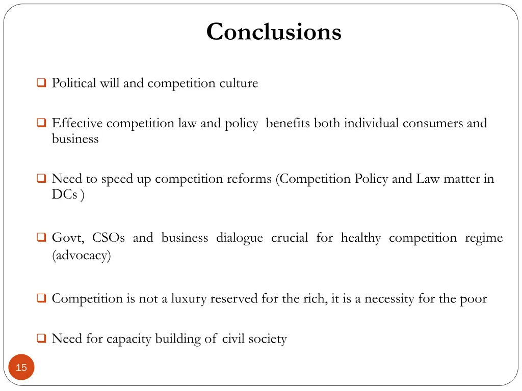 conclusions