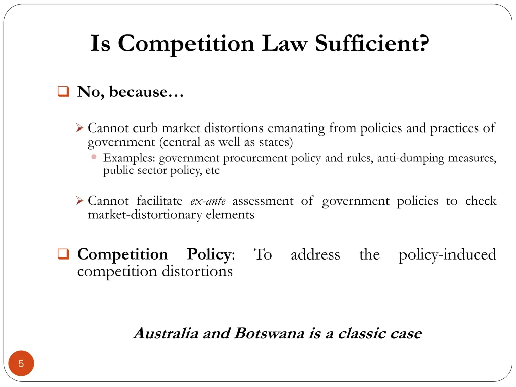 is competition law sufficient