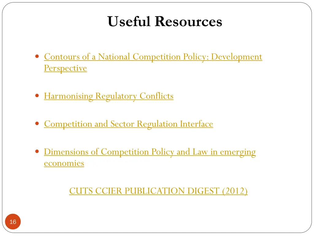 useful resources