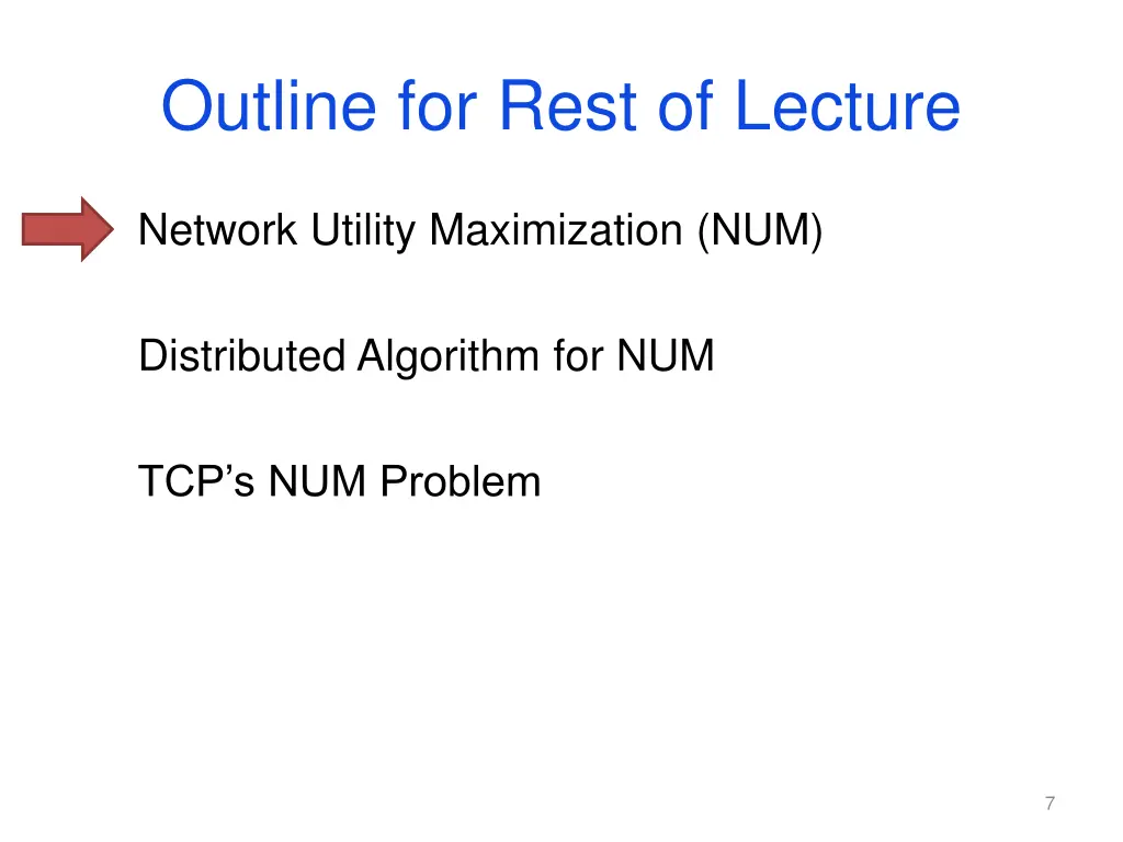 outline for rest of lecture
