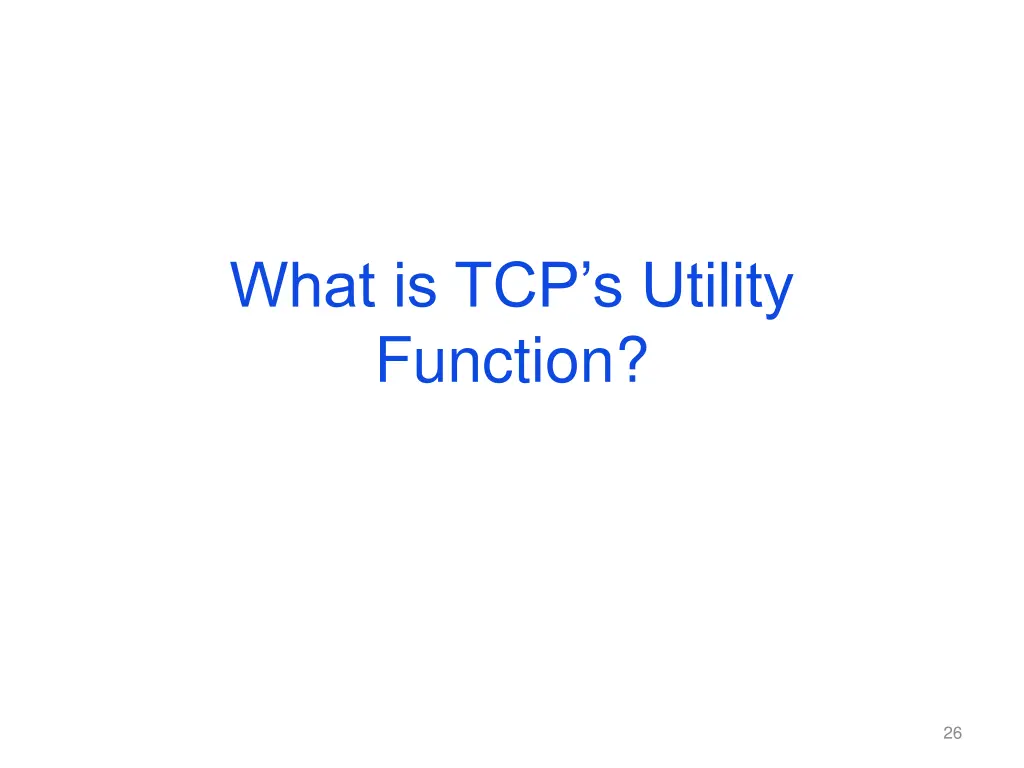 what is tcp s utility function