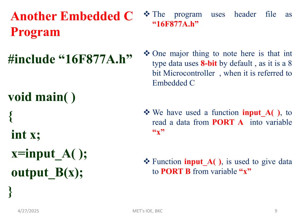another embedded c program