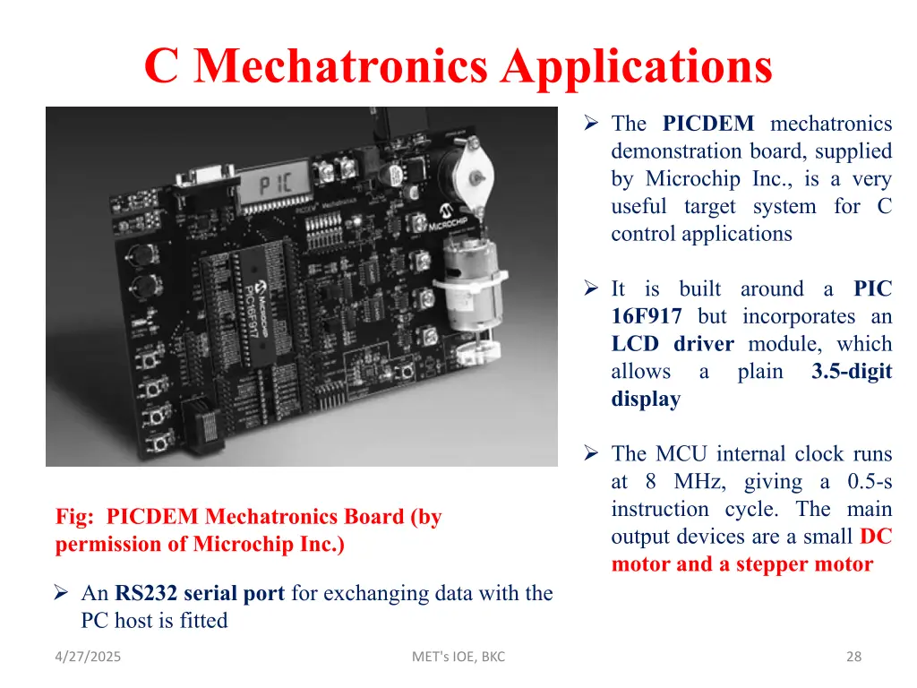 c mechatronics applications