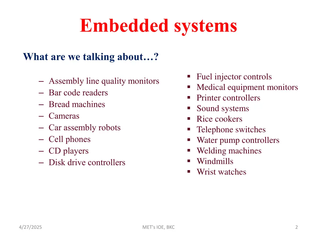 embedded systems