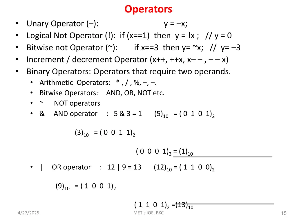 operators