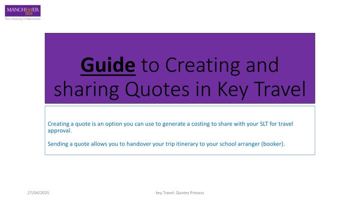 guide to creating and sharing quotes in key travel