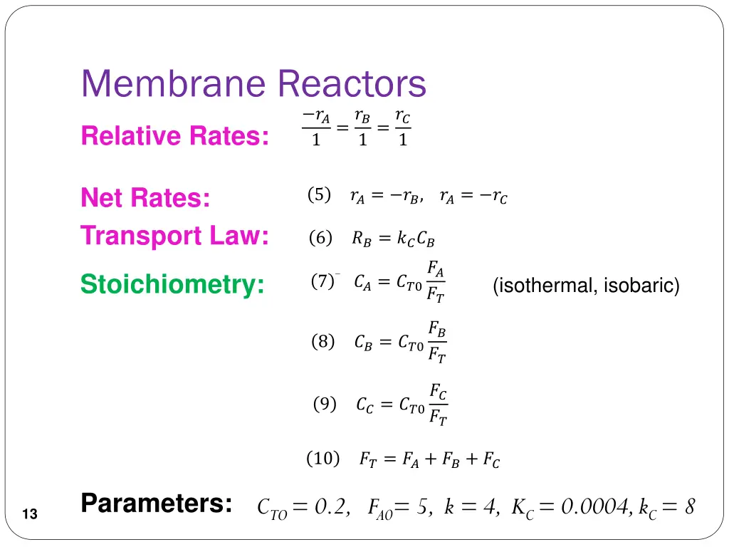 membrane reactors 7