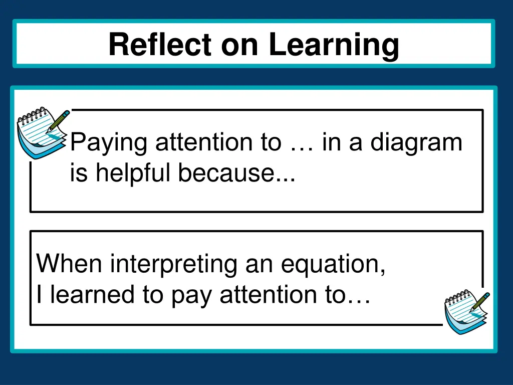reflect on learning