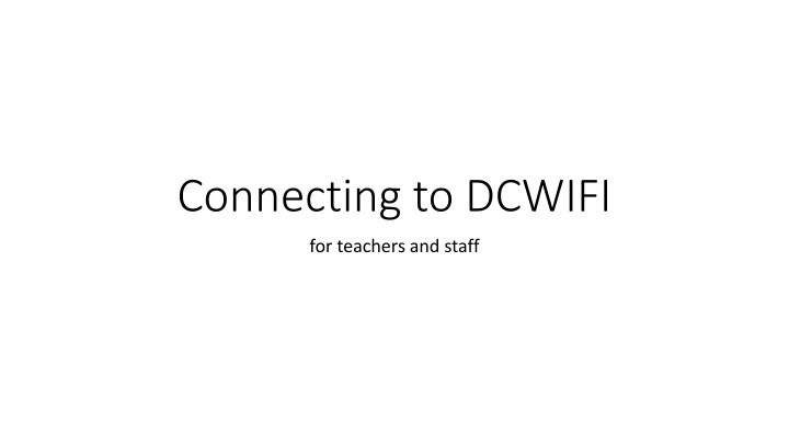 connecting to dcwifi