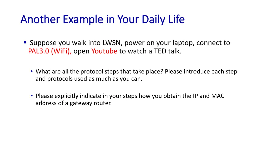 another example in your daily life another