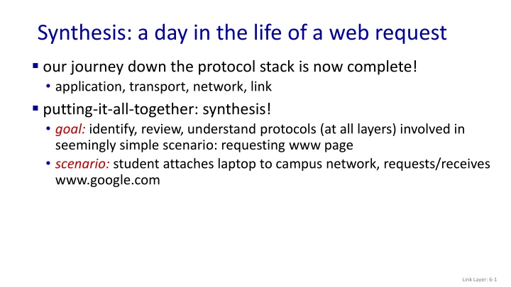 synthesis a day in the life of a web request