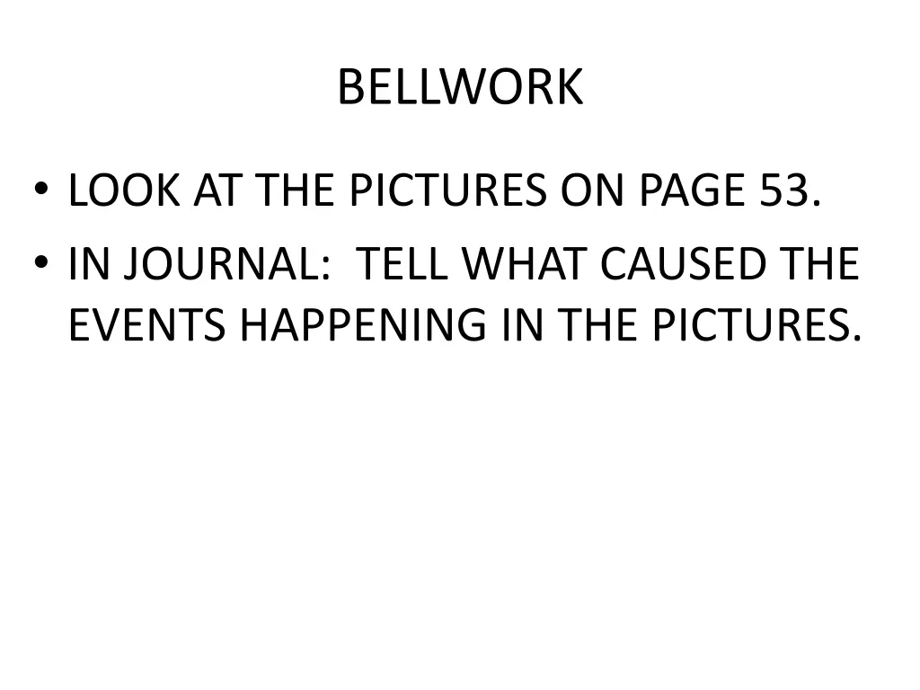 bellwork