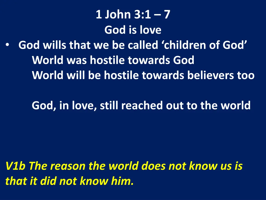 1 john 3 1 7 god is love 10