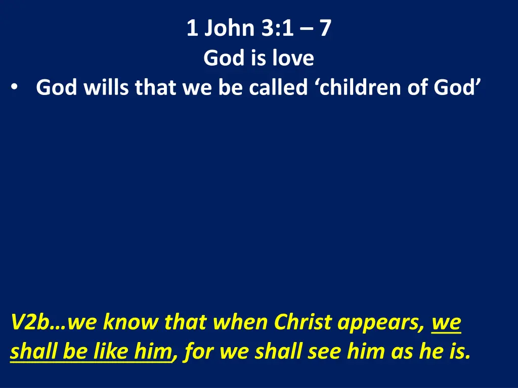 1 john 3 1 7 god is love 12