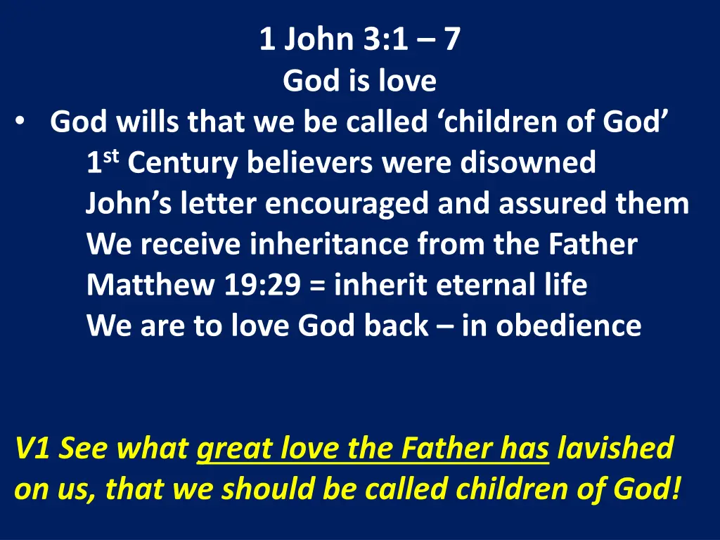 1 john 3 1 7 god is love 6