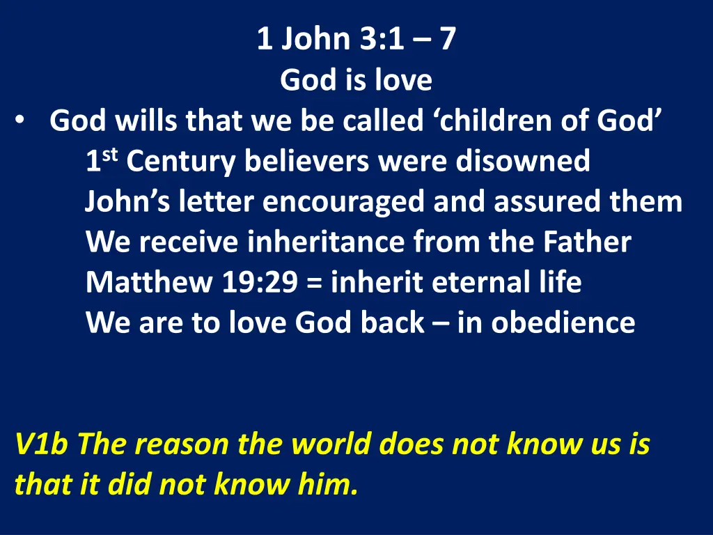 1 john 3 1 7 god is love 7