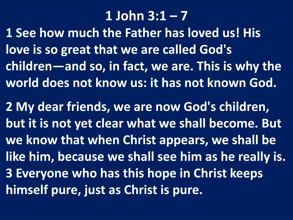 1 john 3 1 7