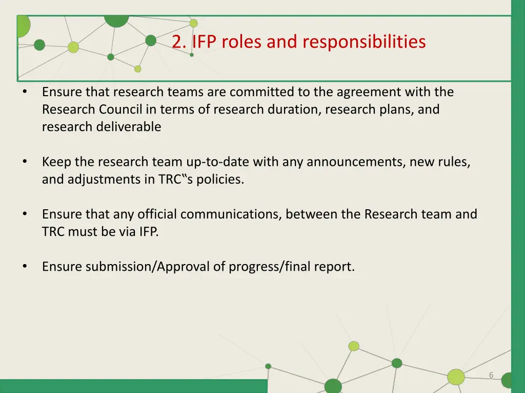 2 ifp roles and responsibilities