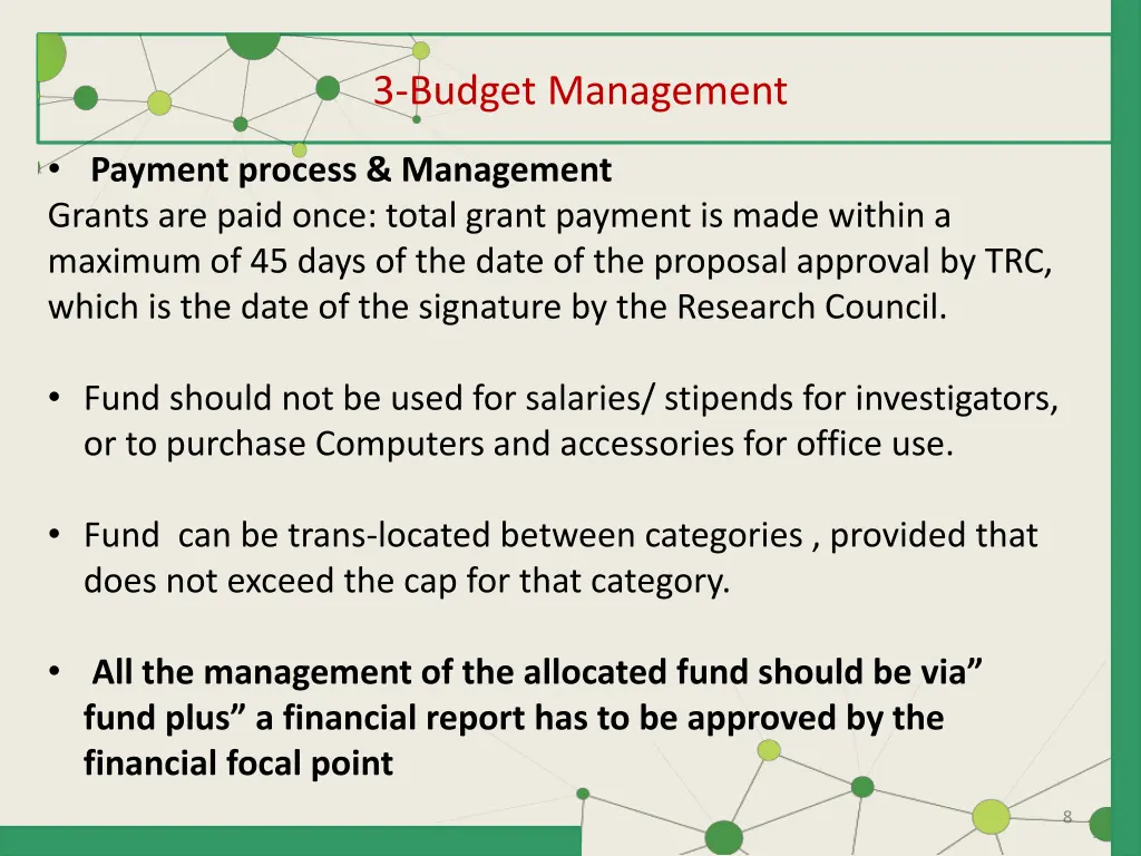 3 budget management