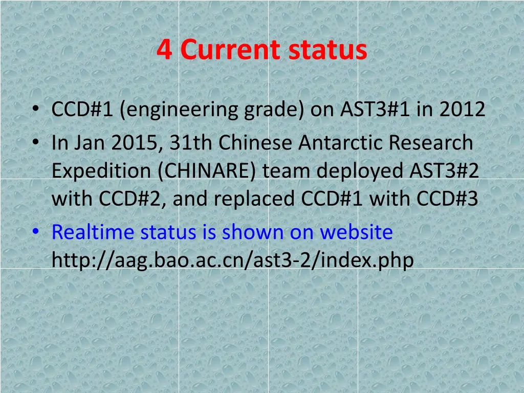 4 current status