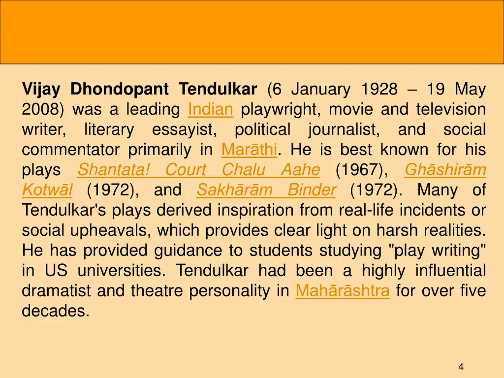 vijay dhondopant tendulkar 6 january 1928