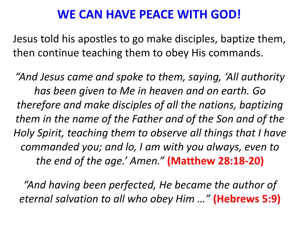 we can have peace with god