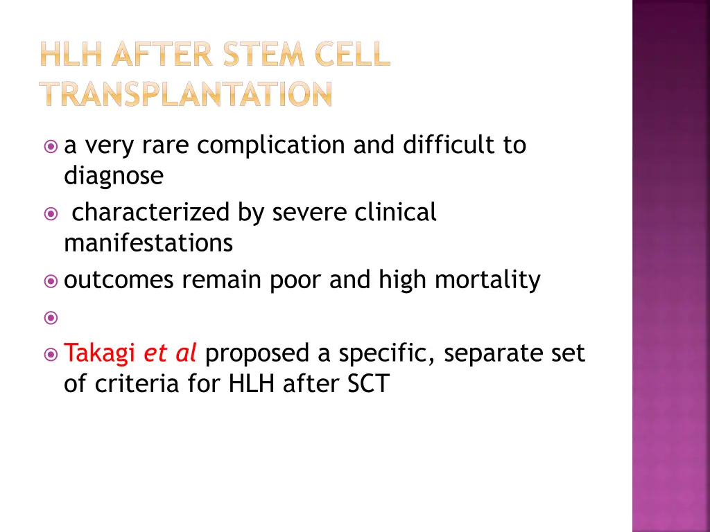 hlh after stem cell transplantation