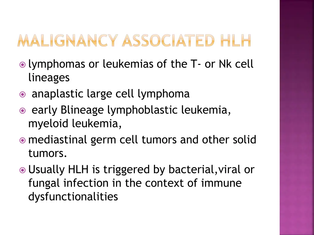 malignancy associated hlh