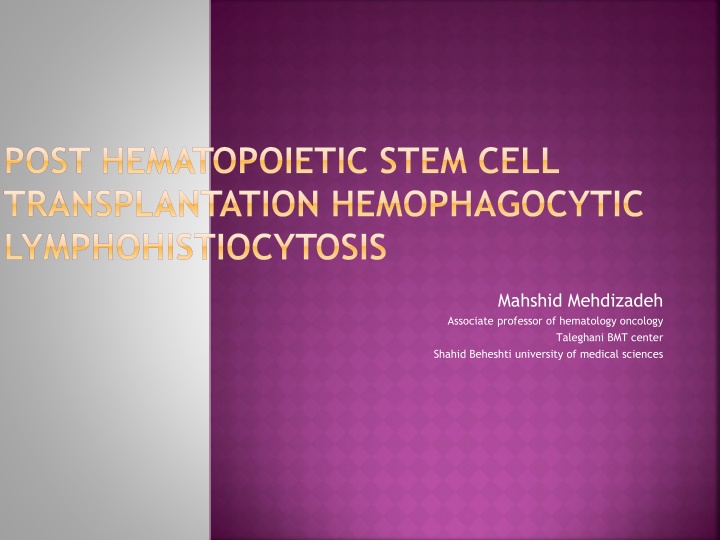 post hematopoietic stem cell transplantation