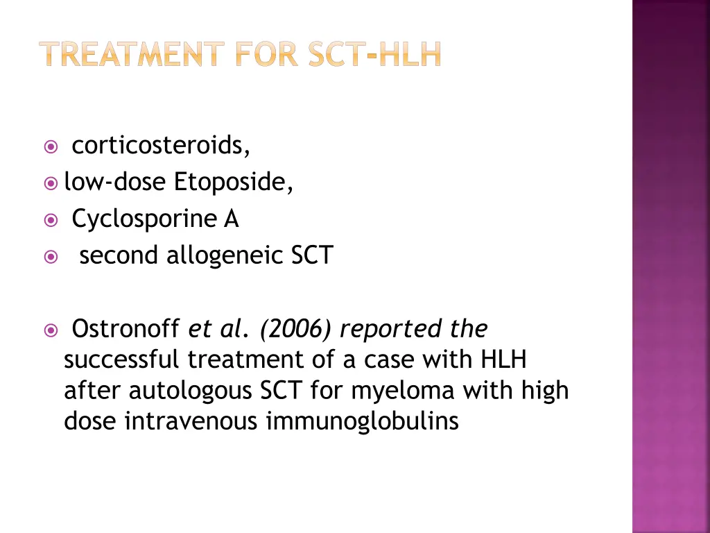treatment for sct hlh