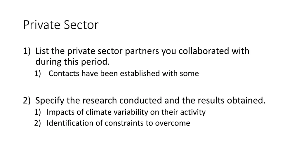 private sector