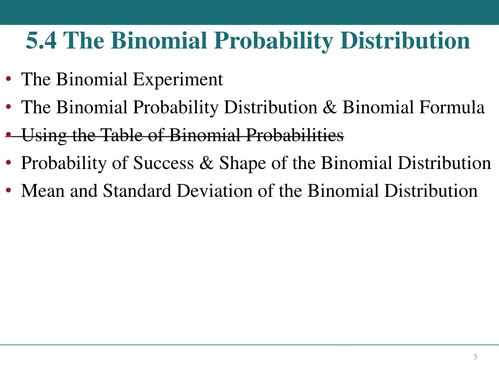 5 4 the binomial probability distribution
