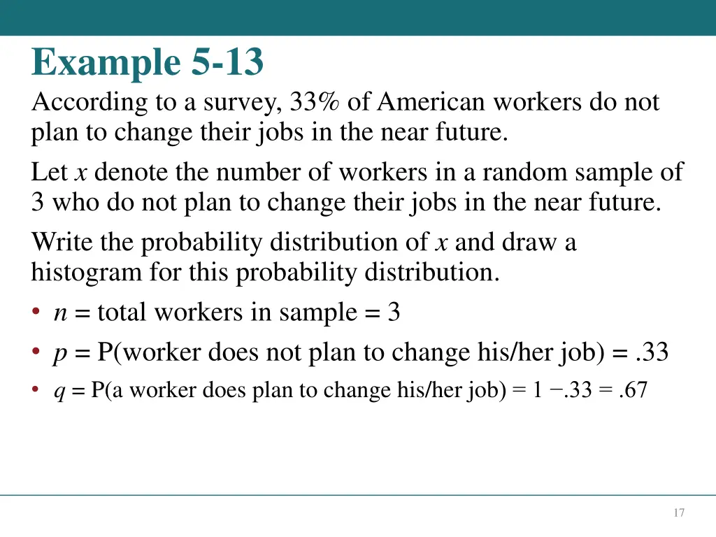 example 5 13 according to a survey 33 of american