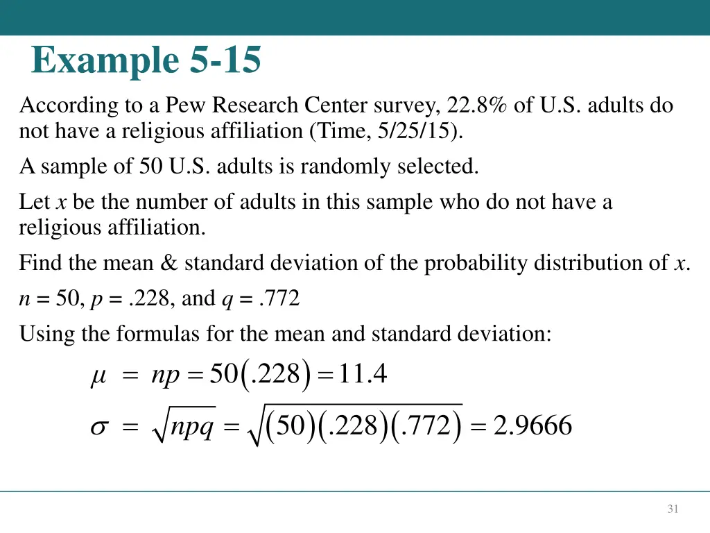 example 5 15 according to a pew research center